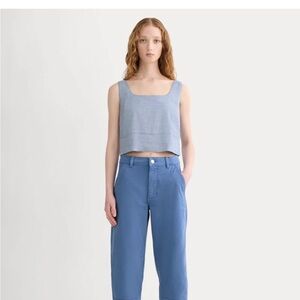 Everlane Utility Barrel Pant Sunflower Blue NWT 6R